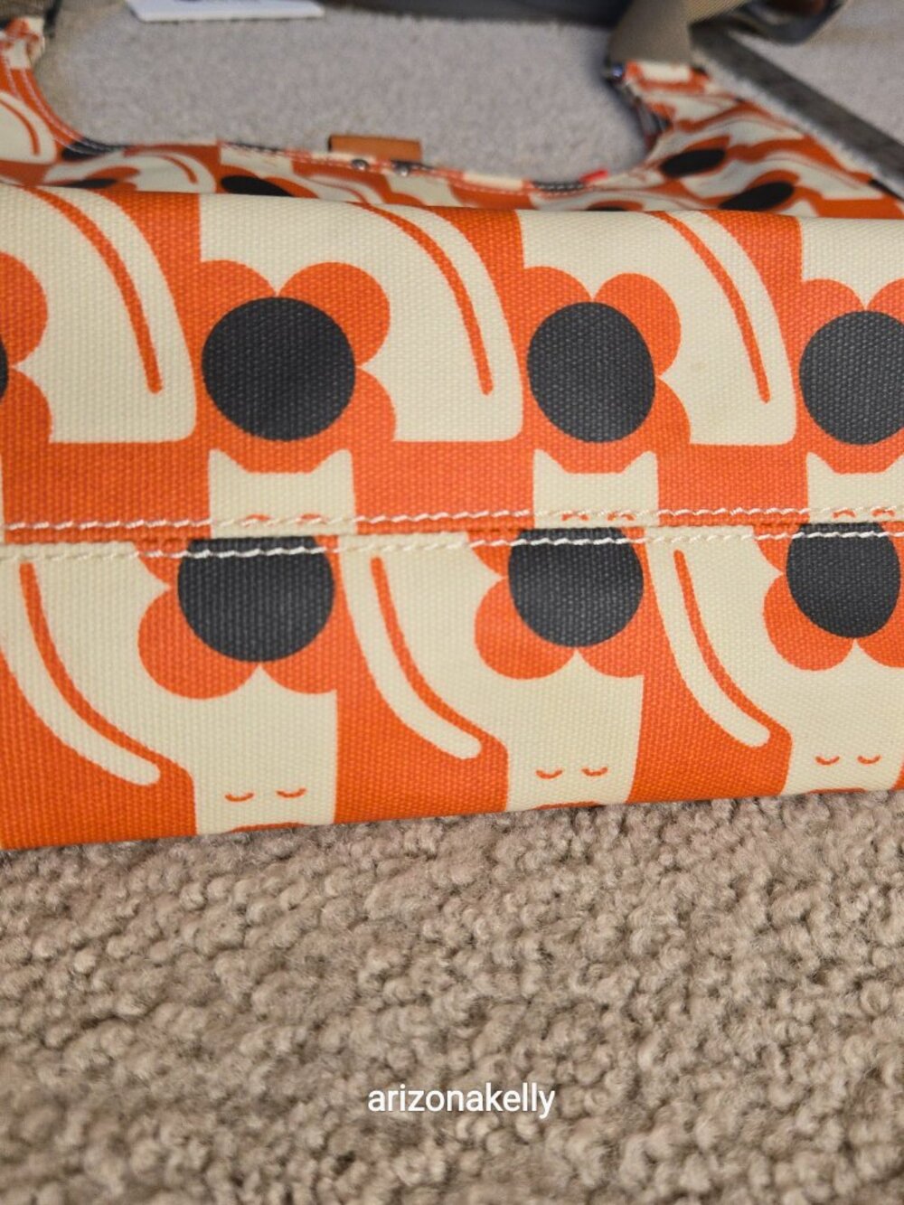 RARE COVETED Poppy Cat Orla Sling Crossbody Bag Persimmon Mid-Cent Design - Picture 12 of 17